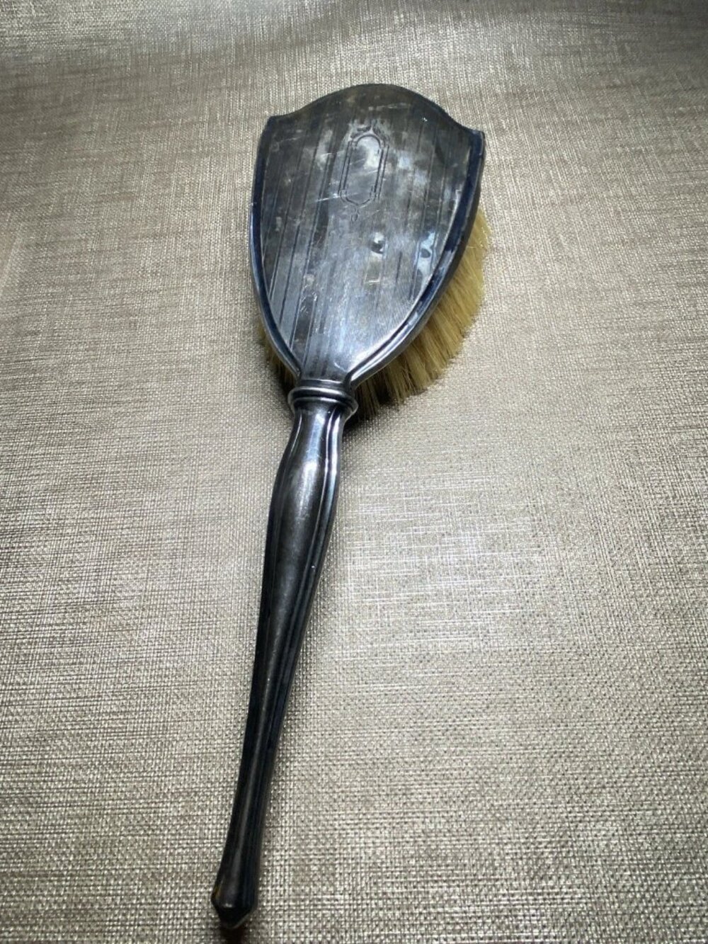 Vintage English Sterling Silver 925 Clothes Brush Lion Hallmark Hollow Handle